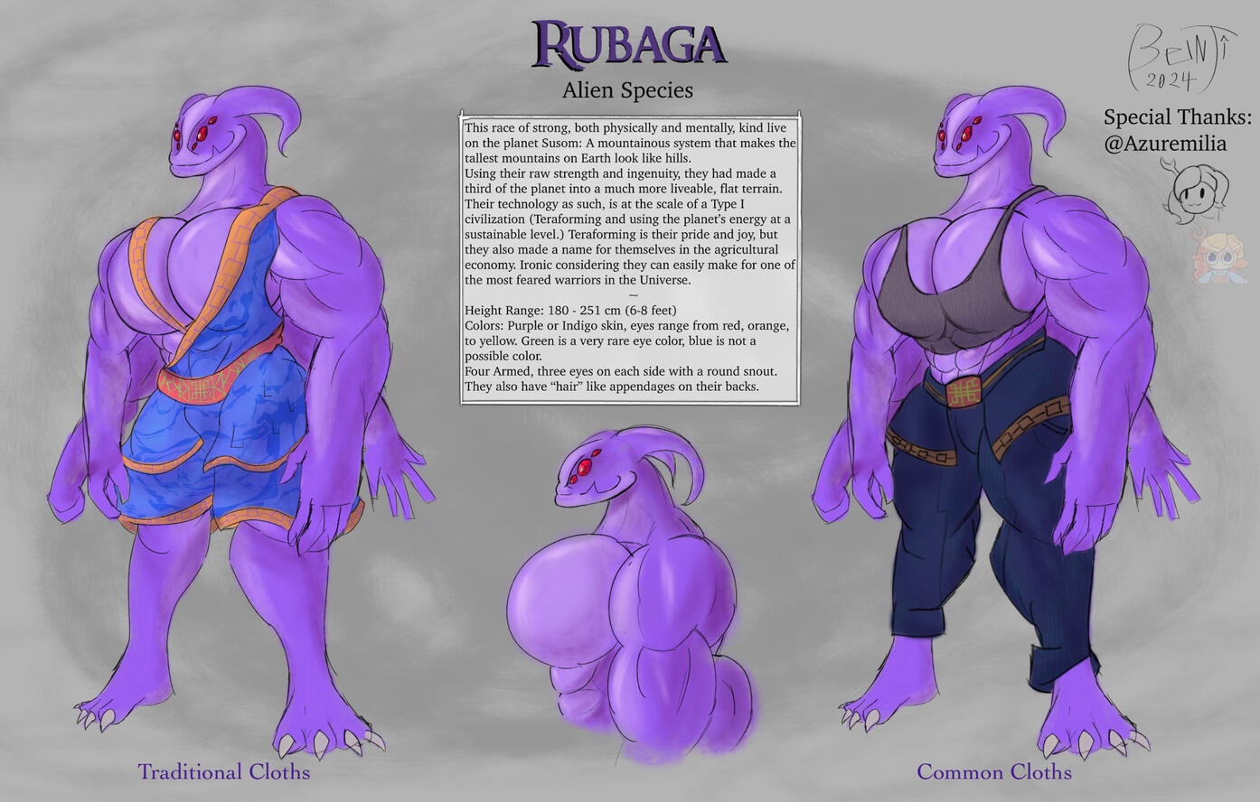 Rubaga - Alien species design sheet
