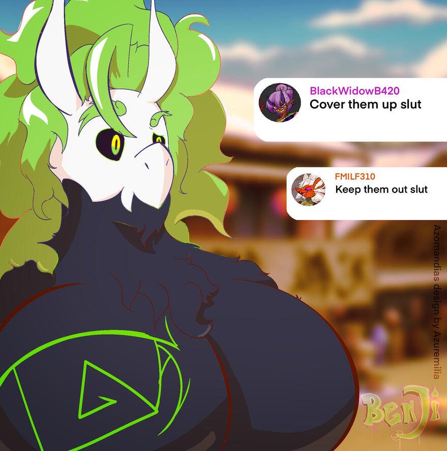 Azomandias "Cover them up slut" meme