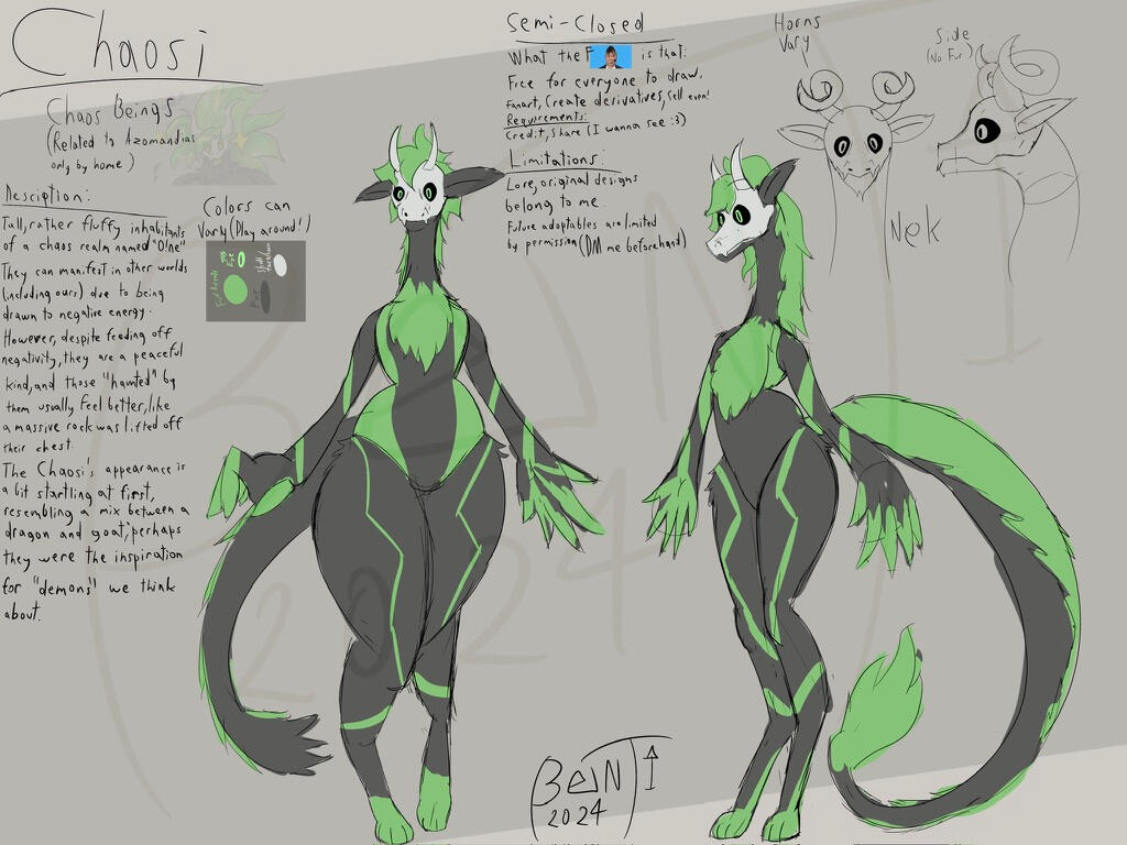 Chaosis - Species ref sheet (The species of Azomandias)